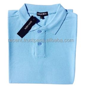 Manga corta de los hombres camisas de Polo 100% algodón negro sólido polo 100% algodón - Product Image 2