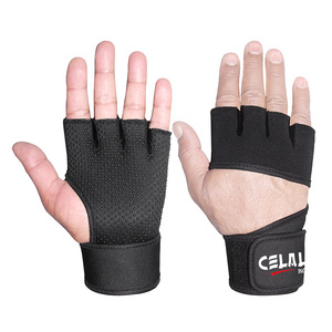 Gants d'haltérophilie unisexe, Logo personnalisé, demi-doigt, Fitness, Sport, haltérophilie, hommes et femmes, gants d'entraînement à la main - Product Image 1