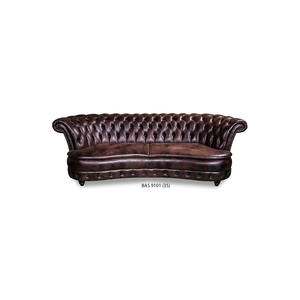 Chesterfield canapé BAS9101 salon classique moderne meubles en cuir tissu luxueux élégant 3.5 places malaisie - Product Image 2