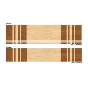 Jaune et brun couleur en bois mat escalier étape riser en céramique tuiles S-300x1200mm, R-200x1200mm - Product Image 1