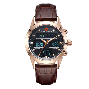 Montre-bracelet Alazan Islamic Alasr Muslim Azan Time Alfajr en acier inoxydable avec <span class=keywords><strong>boussole</strong></span> de prière Qibla, étanche, horloge <span class=keywords><strong>Kaaba</strong></span>, appel à la prière - Product Image 1