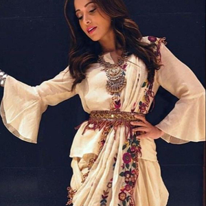 Royal Designer Dhoti Salwar Suit Heavy Work Dupatta & Elegant Party Wear - Product Image 1