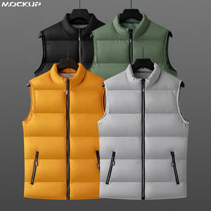 Vente en gros Hiver Puffer Vest Logo Personnalisé Hommes Femmes Chaud Sans Manches Vers Le Bas Rembourré Veste Extérieur Casual Wear - Product Image 6