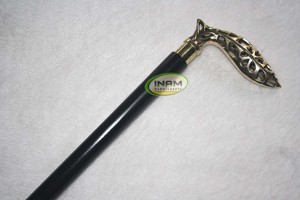 Bastón de madera premium con mango de latón Derby Lattice |   Bastón Vintage Hecho a Mano para Hombres, Personas Mayores y Coleccionistas, Soporte para Caminar Diario - Product Image 2