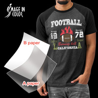 Papel de transferencia láser para impresora de tóner blanco, sin cortar, color oscuro, logotipo OEM, fábrica AB