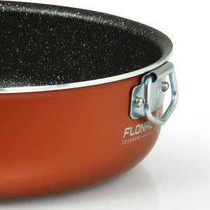 Migliore vendita italiana Non-Stick torrefazione rotonda bronzo granito forno sicuro in alluminio pentole in metallo teglia da forno - Product Image 4