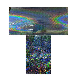 Film de paillettes holographiques écologiques 2022 Film de papier adhésif acrylique simple face en polyester adhésif direct activé par l'eau - Product Image 4