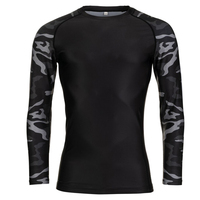 T-shirt de compression à manches longues pour homme, maillot de sport moulant pour musculation, entraînement et exercice, T-shirt écologique pour homme