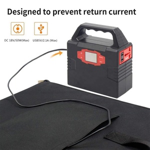 Panel Solar portátil plegable de 4 pliegues de 50W, 12V, batería portátil de iones de litio para campamento pequeño, generador de carga de luz, bolsa de Manta para uso doméstico - Product Image 6