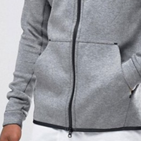 Sweat à capuche à fermeture éclair pour hommes, Logo personnalisé en molleton