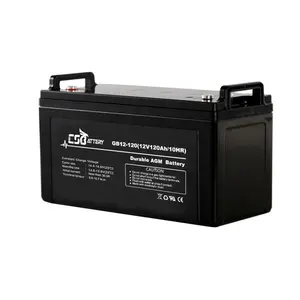 Csbatteria 12V120ah batteria SLA太阳能铅酸AGM电池，用于太阳能/风能/UPS-系统/Ada