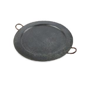 Bandeja metálica rectangular elegante para artículos en cobre y tacto blanco con trabajo martillado para vajilla de lujo - Product Image 2