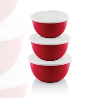 MIINOX Bols mélangeurs en acier inoxydable colorés personnalisés, récipients de rangement avec couvercle en plastique, écologiques, qualité alimentaire, design minimaliste
