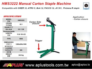 APLUS HMS3222 CARTON MANUEL FERMETURE LATÉRALE COMMANDE MACHINE par FOOT Couronne 32mm - Product Image 3