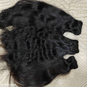 ผมต่อแบบเป็นลอนธรรมชาติสำหรับต่อผมช่อผมบริสุทธิ์แบบไม่ผ่านการแปรรูป12A สองชั้น - Product Image 1