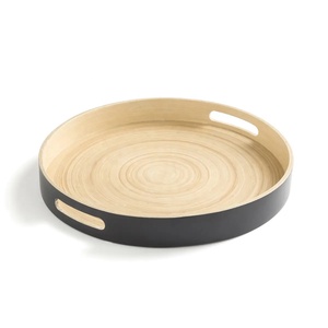 Plateaux de service en bambou boucles, 5 plateaux de haute qualité les meilleurs ventes pour restaurants, plateaux en bambou faits à la main - Product Image 6