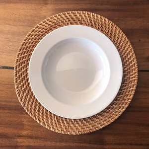 Porte-assiette rond tissé, assiettes de service décoratives pour la maison, salle à manger parfaite pour les événements et les fêtes - Product Image 5