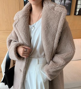 <span class=keywords><strong>Manteau</strong></span> en fausse fourrure pour femmes, fait sur mesure, Long agneau de mouton, vintage, veste en fausse fourrure, vente en gros - Product Image 6