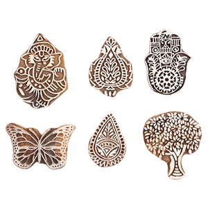 India bloques de madera de impresión de flor y flor decoración de madera de teca de bloques - Product Image 1