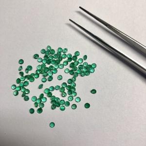 Émeraudes naturelles zambiennes de 2 mm et 4 mm, facettées, rondes, calibrées, pierres précieuses en vrac pour la fabrication de bijoux, boucles d'oreilles, bagues - Product Image 1