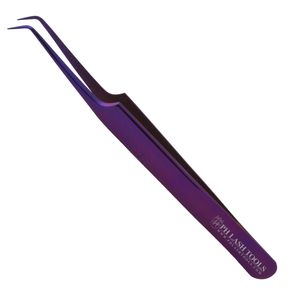 Purple Volume Eyelash Extension Tweezer 6mm 75deg with Your Own Logo, Heavy Duty Eyelash Extension Volume Tweezer - Product Image 2
