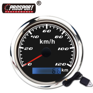 3-1/3" 85 mm 0~120 km/h black face KMH GPS Speedometer for car truck bus automotive automobile