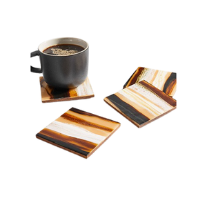 Ensemble de sous-verres en bois au design fabuleux, de qualité supérieure, de forme carrée, pour la cuisine. - Product Image 1