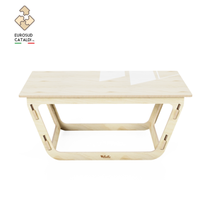 Grande tavolo in legno italiano per soggiorno e ufficio design di WLLALLA made in italy. Betulla 12mm - Product Image 1