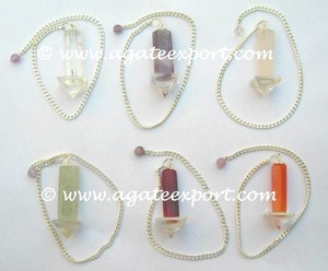 Lápiz de piedras preciosas mixtas-Pirámides Péndulo Piedra semipreciosa Artesanía - Product Image 3