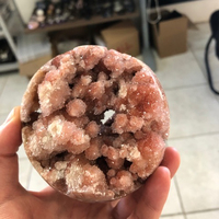 Sphères de géode d'améthyste rose, vente en gros, cristal de Quartz, origine brésilienne