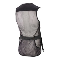 Gilet de tir en maille respirant avec ceinture réglable et boutons-pression, coupe-vent, très respirant, léger, pour la chasse et le tir à l'argile