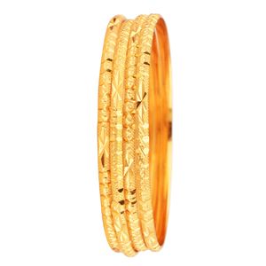 Conjunto de pulsera y brazalete con grabado para mujer, joyería antigua India, chapado en oro, brillante, fabricantes de joyería India - Product Image 4