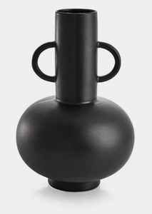 Florero de hierro de lujo para el hogar, sala de estar, cama, habitación de invitados, decoración, Color negro, diseño elegante, Material de hierro con mango - Product Image 2