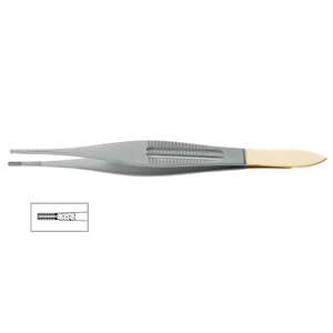 Tebbetts 4,75 ''(12cm) Fórceps de polvo de diamante marrón Base de fuente de alimentación manual de acero inoxidable para instrumentos quirúrgicos - Product Image 4