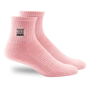 Chaussettes de sport demi éponge/chaussettes de quart de tennis pour les femmes avec votre logo personnalisé et service OEM de marque