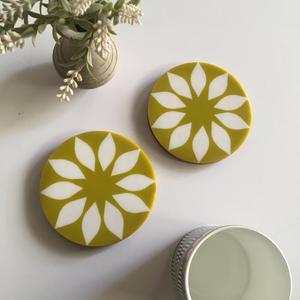 ชุดถาดรองแก้วถ้วยชาทำด้วยมือขนาด10ซม. แผ่นรองแก้วลายกลีบดอกเป็นมิตรกับสิ่งแวดล้อมสำหรับกล่องสไตล์ยุโรป4โต๊ะ - Product Image 4