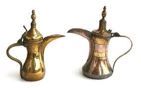 พรีเมี่ยมที่มีคุณภาพทนทานทองเหลืองหม้อกาแฟ Dallah สำหรับพระราชครัวดู - Product Image 3