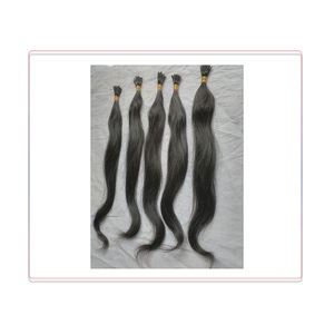 Extensiones de cabello virgen indio negro de grado Remy Natural 100% precio al por mayor - Product Image 1