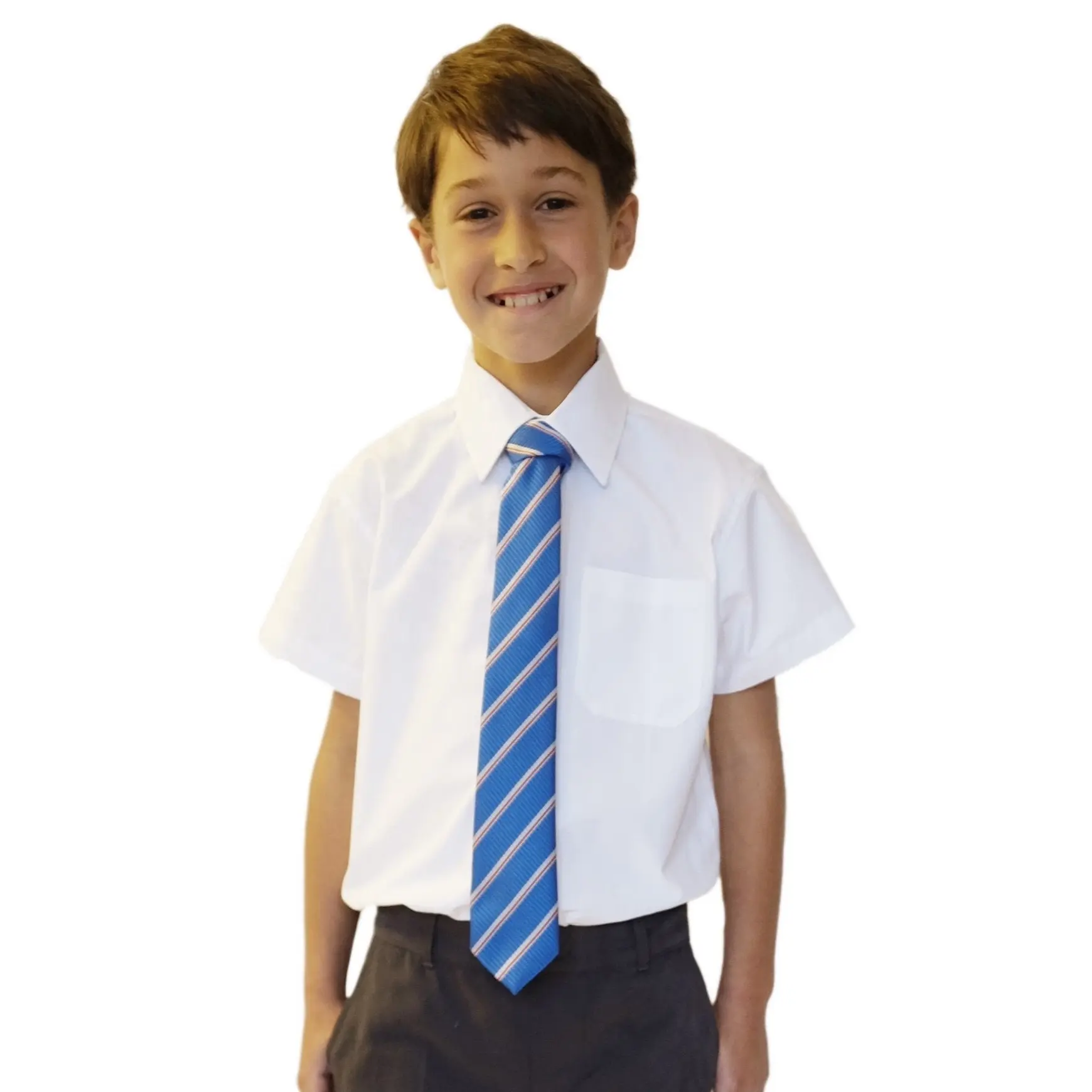 Uniforme scolaire pour garçons, chemise blanche formelle pour garçons, prix Direct d'usine, uniforme scolaire sur mesure au Design OEM personnalisé