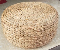 A&A ECO HANDICRAFT Pouf en jacinthe d'eau écologique, pouf en paille du Vietnam - Poufs, ottomanes, coussins de sol