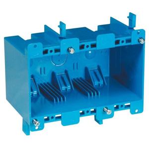 B355R Switch Outlet Box Old Work carlon 3 Gang Blue Ear Brackets Wall PVC Clamp Junction Electrical Plastic Conduit Switch Box