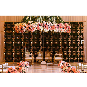 Impresionante boda vela luz paredes traseras mejor recepción de boda escenario vela Fondo elegancia lujosa vela telón de fondo de boda - Product Image 1