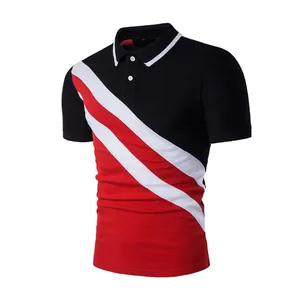 Polo à manches courtes pour homme, Streetwear décontracté et à la mode, couleur contrastée, chemise, nouvelle collection, été,