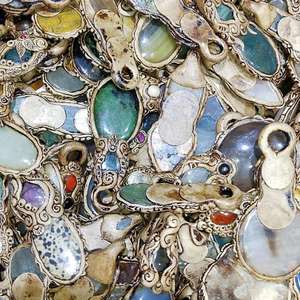 Colgante de arcilla polimérica Natural, mezcla de piedras preciosas, hecho a mano, lote de piedras preciosas talladas - Product Image 3