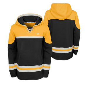 Custom <b>Sublimation</b> Hockey Lace up <b>Hoodie</b> Ice Hockey Sweatshirt Hockey Sweater 2023 - Product Image 1