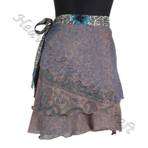 ชุดว่ายน้ำชายหาดกระโปรงสั้นผ้าไหมรอบสองชั้นแบบกลับด้านได้ - Product Image 5