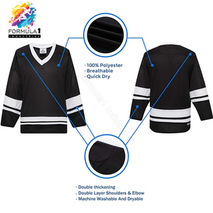 เสื้อฮอกกี้น้ำแข็ง ดีไซน์ใหม่ คุณภาพดีที่สุด ระดับอุตสาหกรรม Formula1 รับสั่งทำชื่อทีม สำหรับผู้ใหญ่ทุกเพศ บริการ OEM มีจำหน่าย - Product Image 2