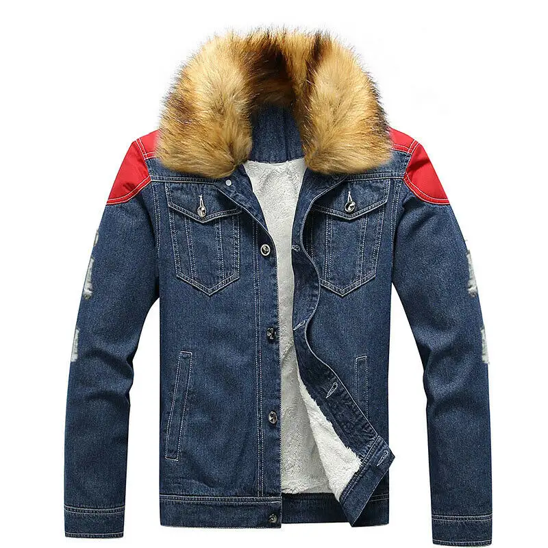 Новинка 2021, стильные мужские куртки и пальто с логотипом на заказ, с воротником из искусственного меха Борга, ветровка, мотоциклетная Вельветовая куртка на зиму