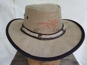2025 Unisex suave cuero de oveja sombrero de vaquero estilo occidental Outback aplastable clásico duradero para todas las estaciones viajes al aire libre - Product Image 4