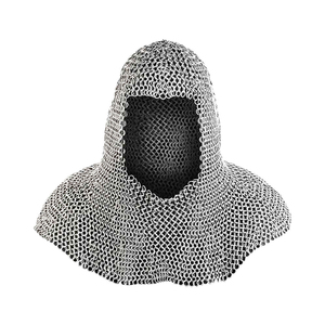 Diseño personalizado Butted Ring Chainmail Coif Neck Modelo de metal Acero antiguo Aluminio Fábrica India Fabricante Anime Animal - Product Image 1